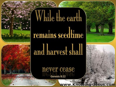Genesis 8:22 While The Earth Remains Seedtime Shall Never Fail (black)
